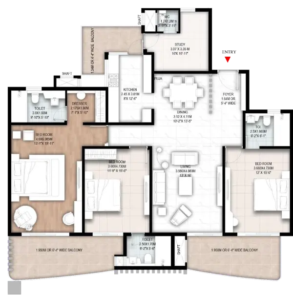3BHK Unit 4